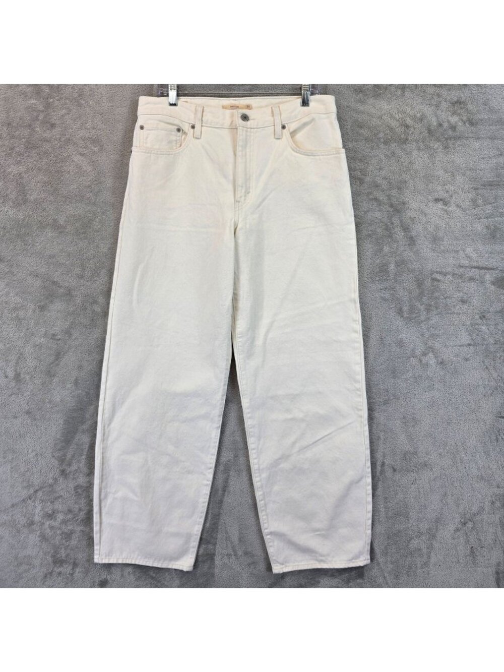Levis Premium Baggy Dad Jeans Womens 30 Ecru Light Wash High Rise Relaxed Denim